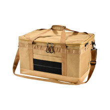 Große Campingtasche mit Reißverschluss, stoßfest und wasserdicht, 41 x 31 x 25 cm, aus Oxford-Gewebe, Aufbewahrungsorganizer für Kochgeschirr