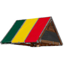 52 Inch x 90 Inch Replacement Swing Set Canopy Tarp, Compatible with Play Sets, Green Yellow Red