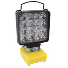 Kädessä pidettävä työvalo 20 W, johdoton, 140 kääntyvällä päällä, 16 LED-helmeä, 2 USB-porttia retkeilyyn ja ulkoiluun
