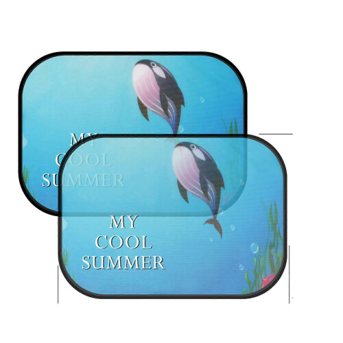 Car Side Window Sun Shade 2-Pack Electrostatic Adsorption Mesh UV Protection Heat Insulation