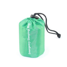 Saco de dormir de emergencia, saco vivac, refugio de supervivencia térmico impermeable de papel de aluminio PE para exteriores.