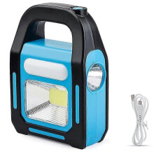 Solarbetriebene, per USB aufladbare COB-LED-Campinglaterne mit Handy-Ladeanschluss, wasserdicht (IPX4) für Notfälle im Freien