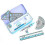 8 Piece Geometry Set with Shatterproof Storage Box, Ruler, Protractor, Compass for Students 1