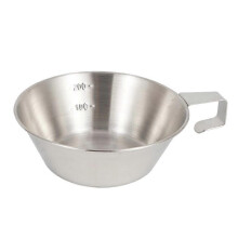 Edelstahl-Schüssel mit Klappgriff, 300 ml, tragbares Campingkochgeschirr