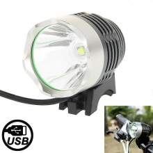 3-Modus-USB-XML-T6-LED-Stirnlampe für Fahrräder, 900 lm Lichtstrom, 10 W Leistung, 1,5 m Kabel