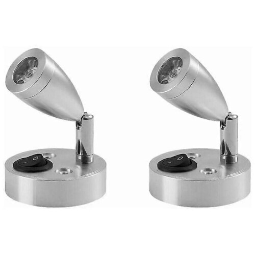 C-12V LED Spotlight Reading Light with Switch, 180 Rotatable Lamp Head for Bed RV Interior