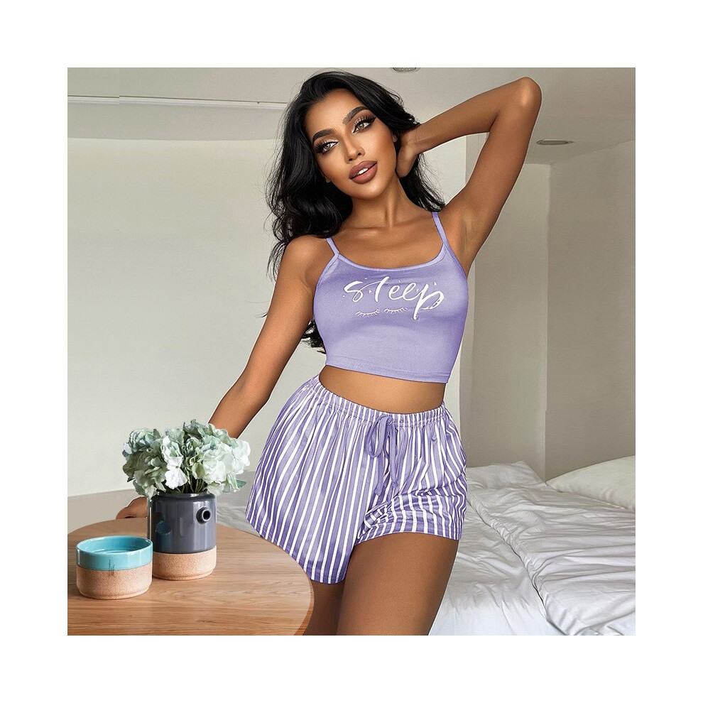 (Purple, S) Sexy lingerie, feminine backless suspenders, pure lust nightgown, temptation uniform, hot passion suit, midnight charm