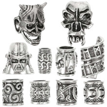 10 Pcs Viking Hair Braids Beads Antique Hair Cuffs Jewels Hair Accessories