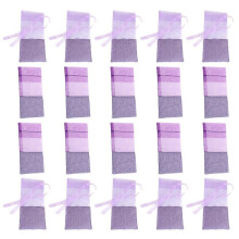 20 Pcs Empty Gauze Lavender Fragrance Sachet Bags 10 Dark Purple 10 Light Purple for Wardrobe Car