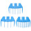3Pcs Sheep Shear Guide Plastic Clipper Guide Attachment for Sheep Trimmer 1