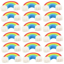 100PCS Rainbow Multi-function Mini Erasers Portable Delicate Stationery Supply