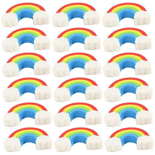 100PCS Rainbow Multi-function Mini Erasers Portable Delicate Stationery Supply