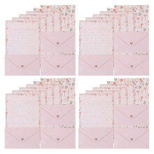 4 Sets A5 Decorative Letter Paper Envelope Greeting Letter Paper Kit