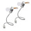 2 PCS Mini Flexible USB Fan, Colorful LED Patterns Circular Display, Silver 1