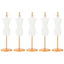 5 Pcs Desktop Mannequin Stand Doll Dress Form Support Holder for Doll Clothes Display