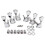 A-57 Chrome 3L3R Guitar Tuning Pegs Machine Heads String Tuners 1