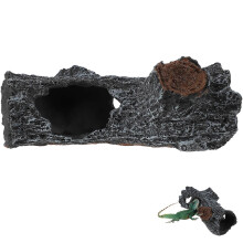 Reptile Cave Terrarium Decor Wear-resistant Reptile Trunk Ornament for Terrariums
