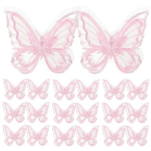 30pcs Embroidered Organza Butterfly Lace Trims for DIY Crafts Patches Embellishments