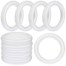 10 Pcs Round Foam Wreath Rings Craft Circle Rings for Front Door Decor Festival DIY Supplies