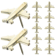 24Pcs Small Airplane Shaped Thumb Tacks for Bulletin Board Photos Wall Maps