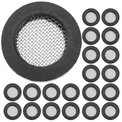 60PCS 1/2 Inch Hose Washer Inlet Hose Coupling with Strainer Screen Accessory