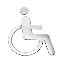 ABS Wheelchair Disabled Toilet Sign Restroom Accessibility Sign for Disabled People