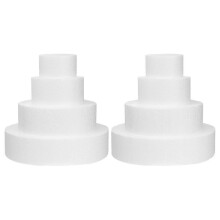 8 Pcs Round Cake Dummy for Cake Decorating Practice Fake Cake Photography Prop