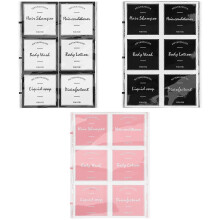 3 Sheets Self-adhesive Travel Dispenser Stickers Shampoo Lotion Bottle Labels