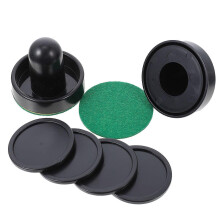 2 Sets Air Hockey Pucks and Plastic Pushers, Portable Hockey Paddles Accessory