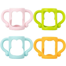 4 Pcs Silicone Baby Feeding Bottle Handles, Non-Slip Grip Bottle Sleeves