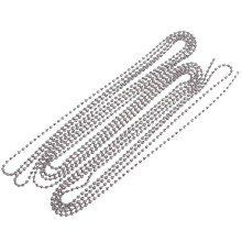 3.5MM Diameter Ball Chain 3 Meters Length with 10 Matching Connectors (Silver)