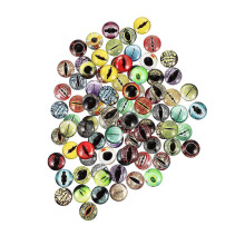 100Pcs Mixed Style DIY Glass Eyes Simulation Eye Patches for Toy Doll Making Materials