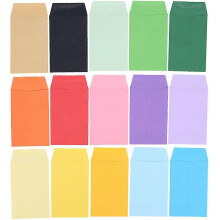 50Pcs Small Blank Colored Envelopes Empty Envelopes for Cards Cash Storage Packing