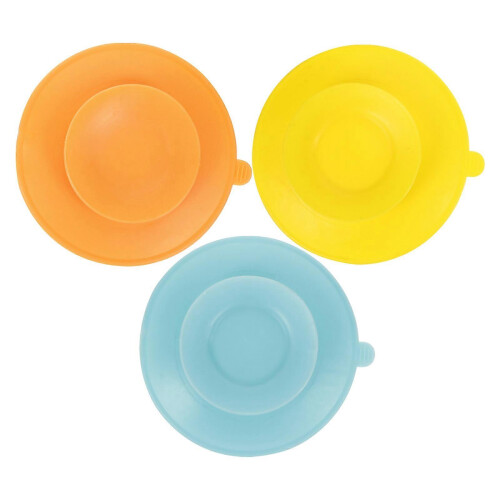 3pcs Silicone Bowl Suction Base Double Sided Suction Cup Plates Tableware Sucker