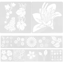 1 Set DIY Flower Stencil for Sketch Drawing Delicate Holiday Flower Stencil Craft Supply