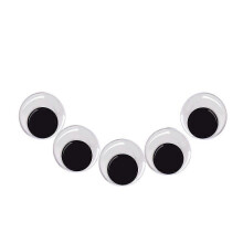 100PCS 8MM Self-adhesive Wiggle Eyes Peel and Stick Round Moving Wobbly Eyes for DIY Scrapbooking Crafts Toy Accessories
