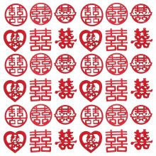 120Pcs Chinese Style Xi Character Confetti Wedding Party Table Scatter Decoration