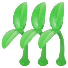 3PCS Cute Green Bean Sprout Car Decoration 3D Sticker for Automotive Roof Bumper Ornament