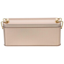 Tinplate Candy Storage Box with Lid, Cookie Packing Container