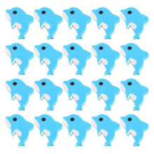 20pcs Cute Colorful Dolphin Erasers, Fun Desk Pets for Kids, School Supplies Student Prizes