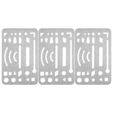 3 Pcs Stainless Steel Erasing Shield Letter Shield for Craft Drawing Drafting Tool