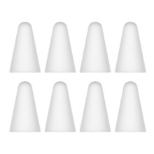 8PCS Silicone Stylus Cover Nib Tip Protective Sleeve Compatible for Apple Pencil 1/2 White