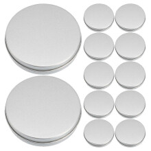 12 Pcs Round Metal Tins with Lids, Tinplate Containers for DIY Candy, Korean Sugar Cookie Mold, Cosmetics Storage
