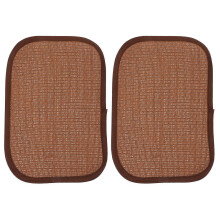 2 Pcs Rabbit Grass Woven Mat Bunny Bed Cushion Cooling Mat for Small Animals