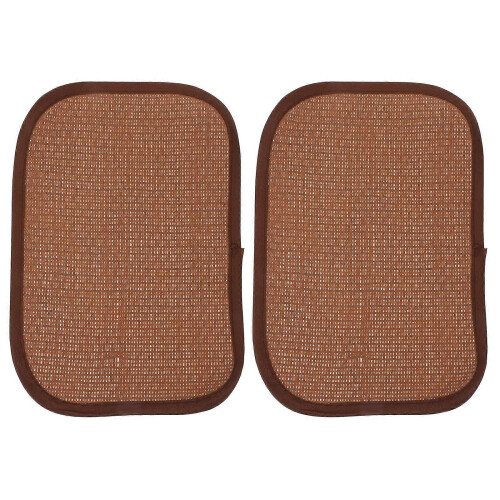 2 Pcs Rabbit Grass Woven Mat Bunny Bed Cushion Cooling Mat for Small Animals