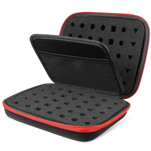 Dual Compartment Dice Organizer Bag Portable Zipper Dice Holder Board Game Accessory
