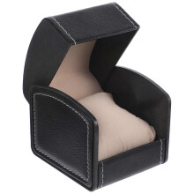 Black PU Leather Square Jewelry Case Organizer for Bracelet Watch Gift Storage Box