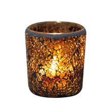 1PC Vintage Glass Scented Candle Holder Candlestick Ornament Desktop Decor for Home Office