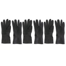 3 Pairs S Size Black Anti-slip Waterproof Barber Hair Dye Gloves Hairdressing Hand Protectors for Men Women