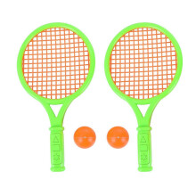 1 Pair Kids Size S Plastic Tennis Badminton Rackets, Random Color for Kindergarten Primary School Game Props